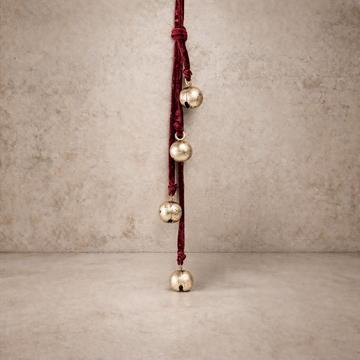 Stunning Gold Bells w/ Red Velvet Rope