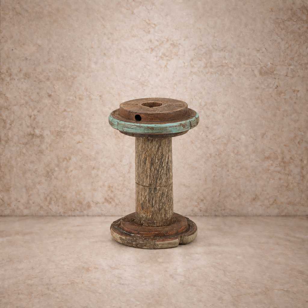 Recycled Antique Wooden Spool- Large