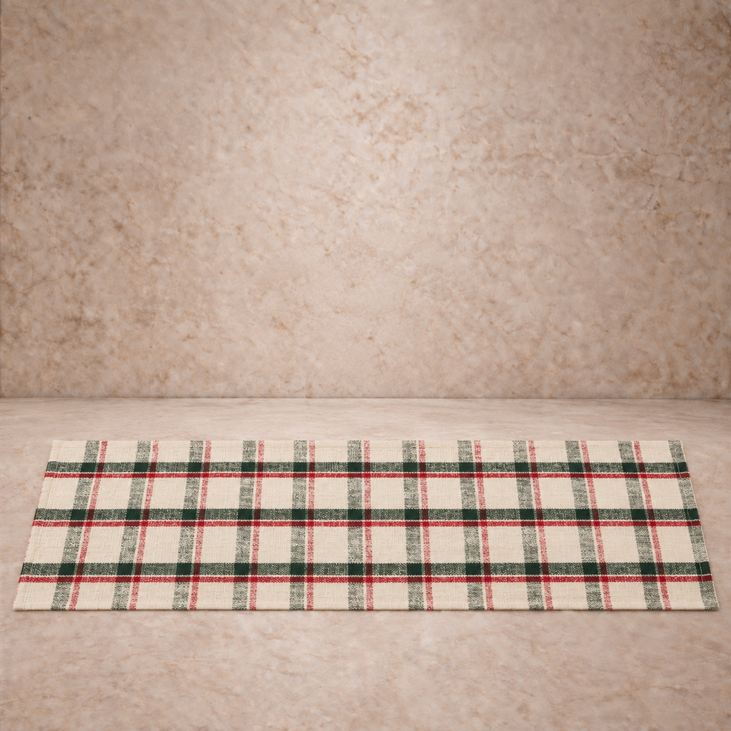 Noel Plaid Table Runner- (72x13)