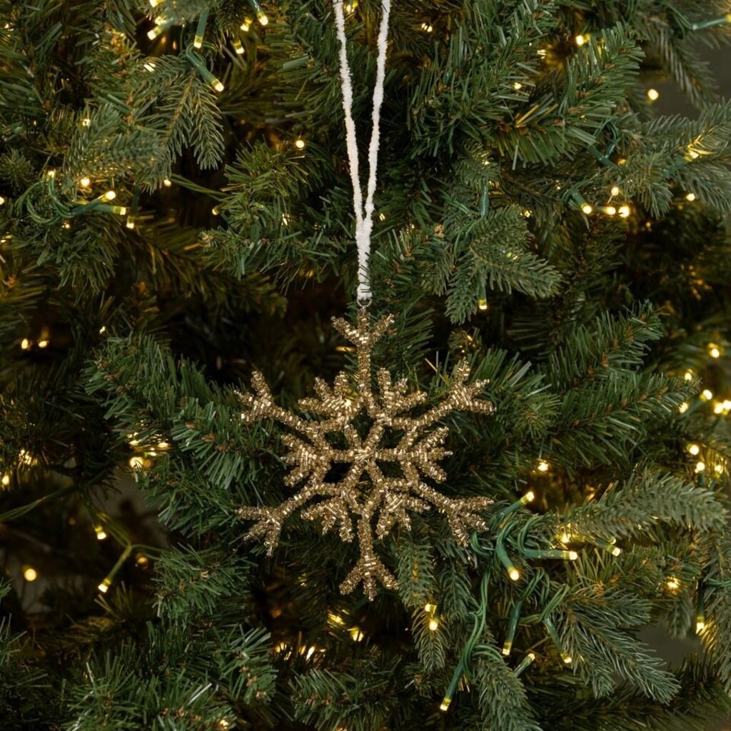 Silver Pointed Snowflake Ornament