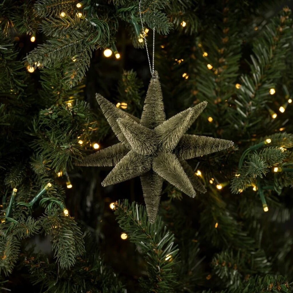 Green Bottlebrush Star Ornament