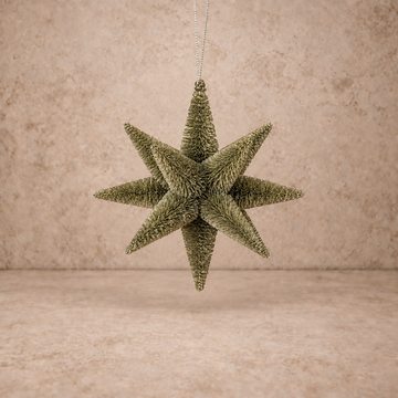 Green Bottlebrush Star Ornament