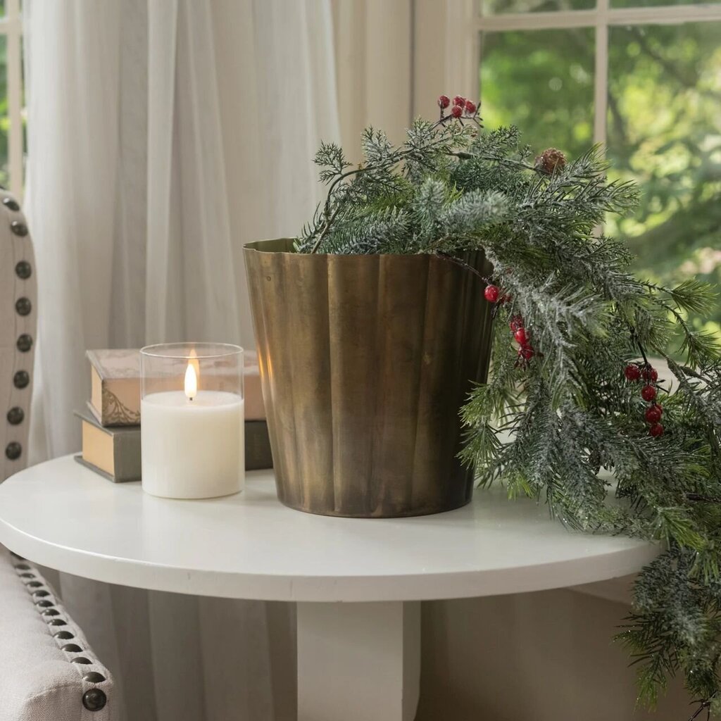 Beautiful Gold Ribbed Planter