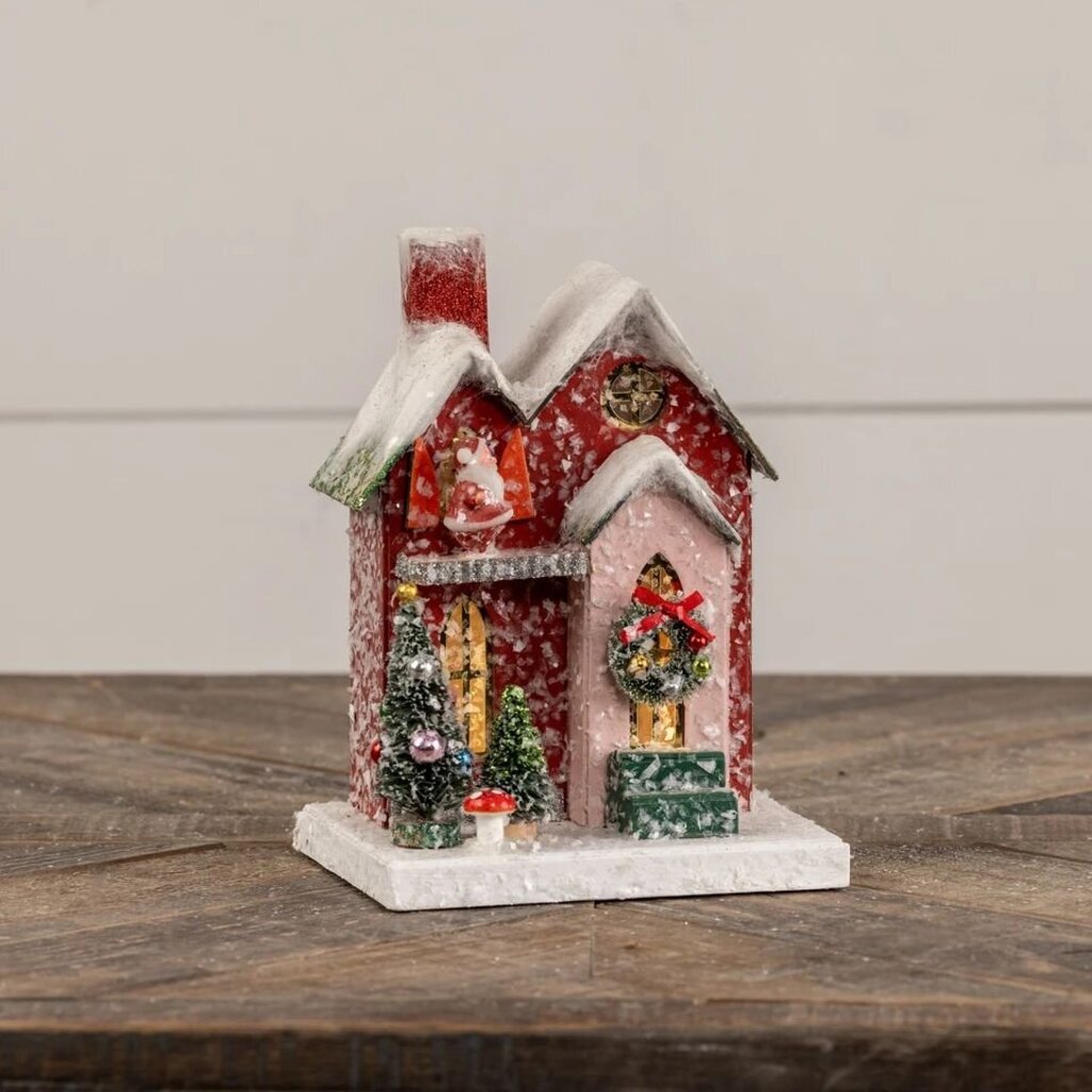 Red House with Santa