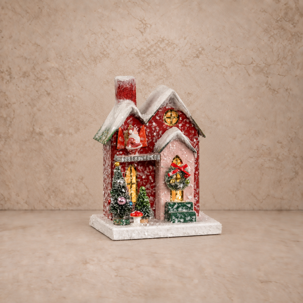 Red House with Santa
