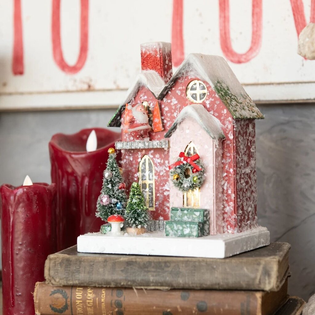 Red House with Santa