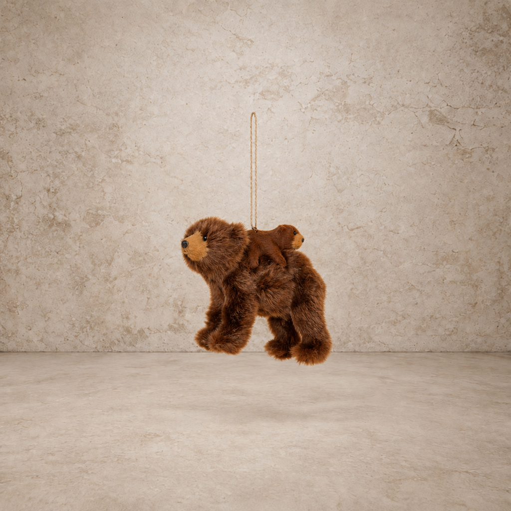 Standing Momma + Bear Cub Ornament
