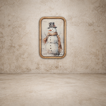 Bundled Up Snowman Framed Print