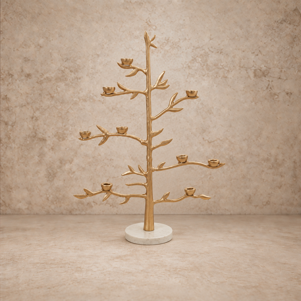 Beautiful Gold Candelabra Tree