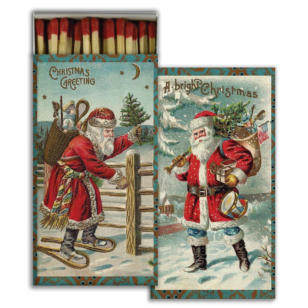 Vintage Santa Match Box