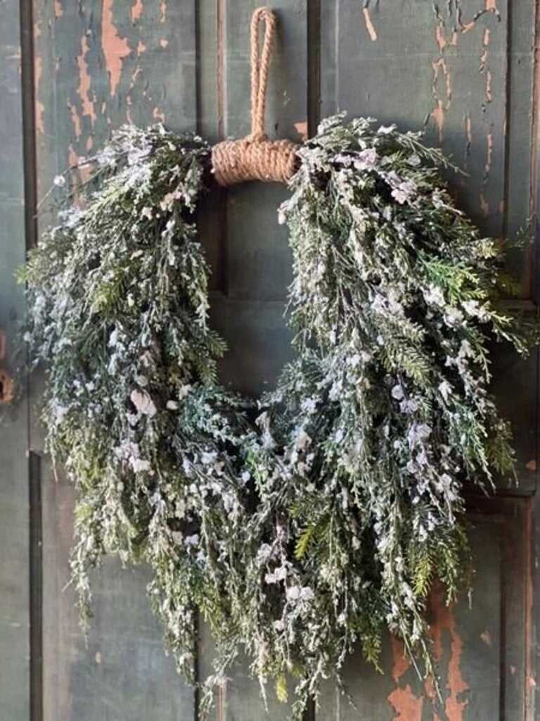 28" Prismatic Greens Wreath