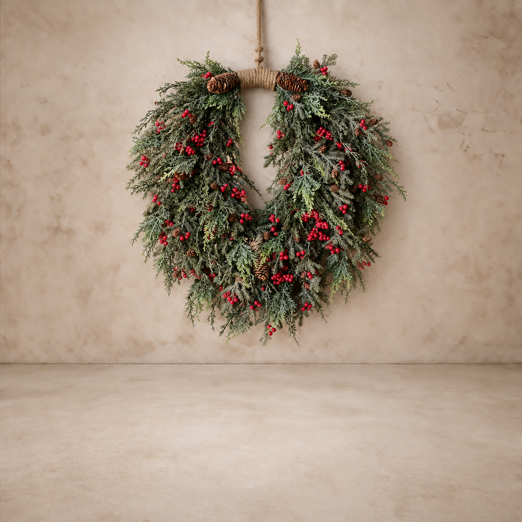 Divinity Berry Hanging Wreath- 28"