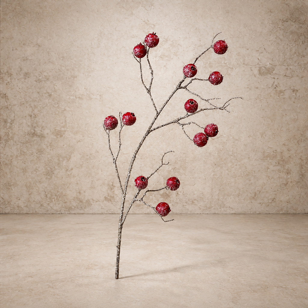39" Sparkling Bauble Berry Spray