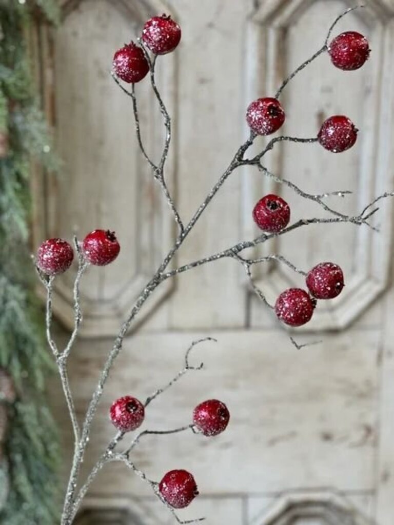 39" Sparkling Bauble Berry Spray