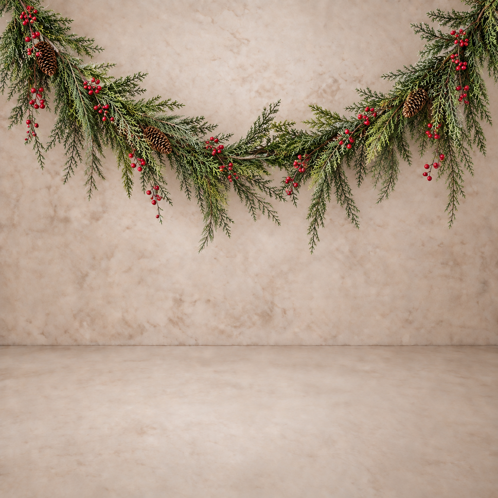 Alpine w/ Berries Garland - 6'
