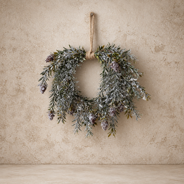 12" Pinecone Hollow Hanging Wreath