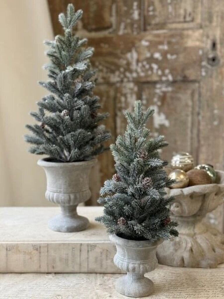 Snowy Aristocrat Tree with Urn