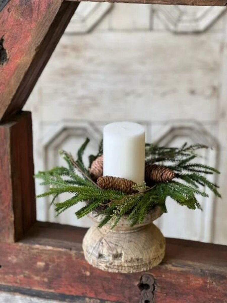 13" Pencil Pine Candle Ring
