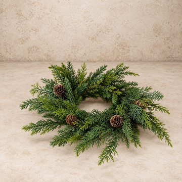 11" Crosswoods Juniper Candle Ring