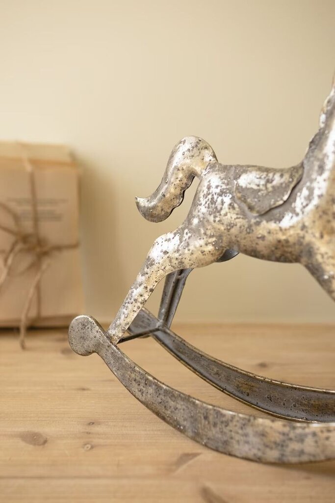 Rustic Metal Christmas Rocking Horse