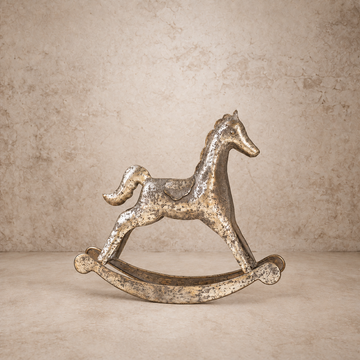 Rustic Metal Christmas Rocking Horse