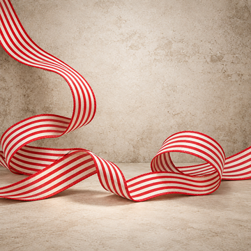 2" Candy Cane Stripe Ribbon