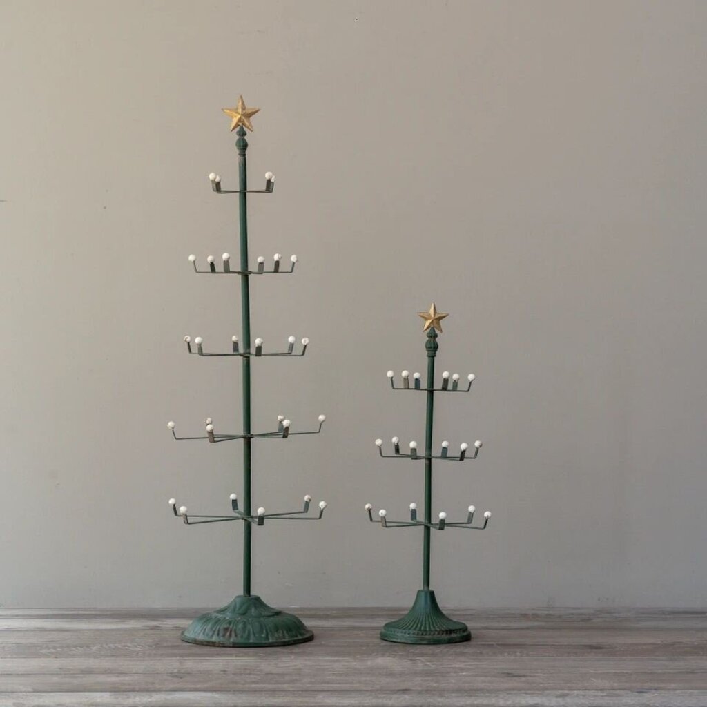 Green Ornament Tree w/ Star Topper