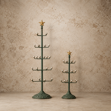 Green Ornament Tree w/ Star Topper