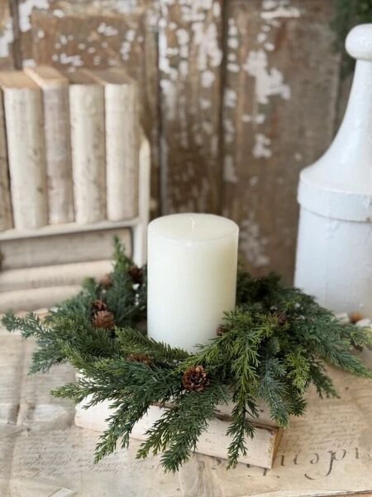 16" Crosswoods Juniper Candle Ring