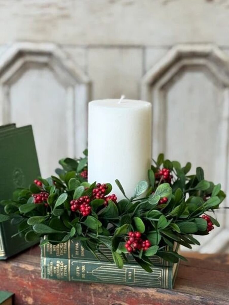8" Noelle Greens Candle Ring