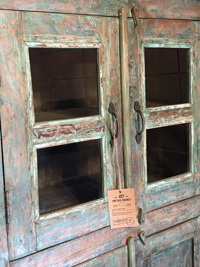 Gorgeous Old Wood 4 Door Cabinet
