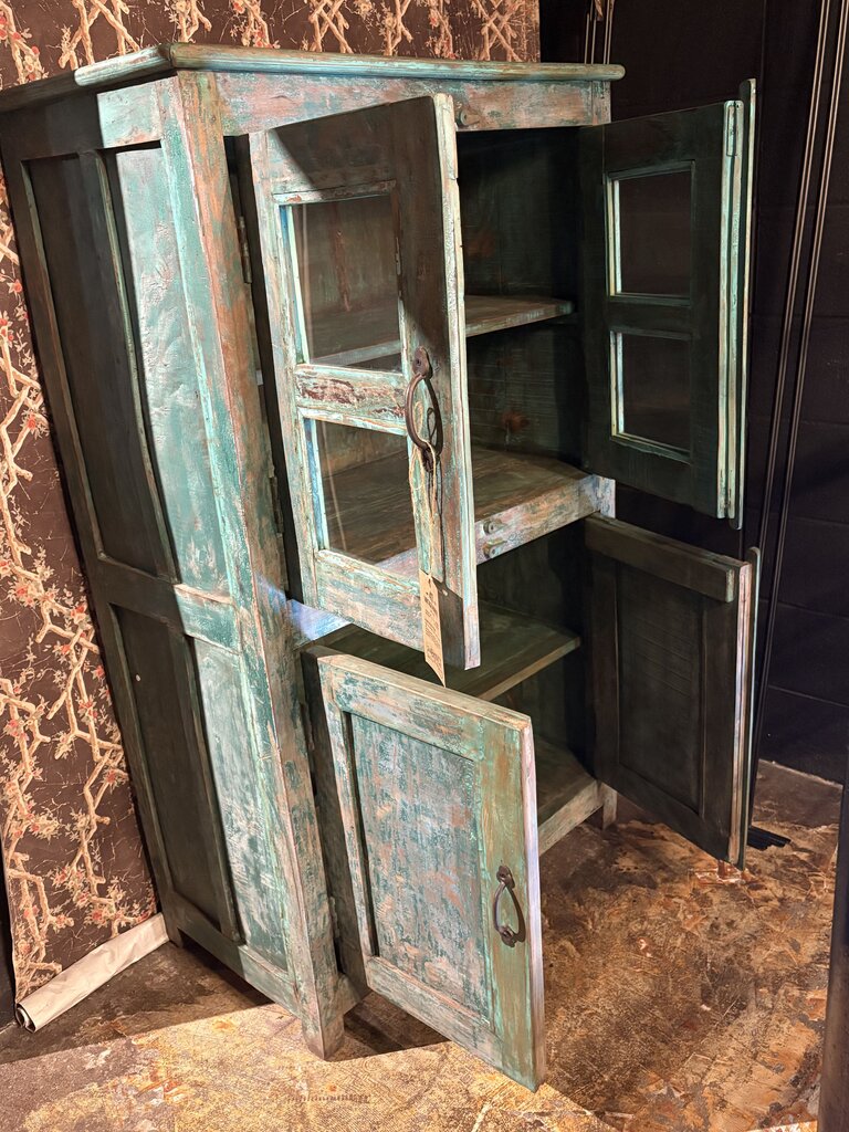Gorgeous Old Wood 4 Door Cabinet
