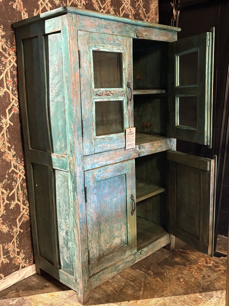 Gorgeous Old Wood 4 Door Cabinet