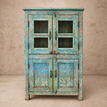 Gorgeous Old Wood 4 Door Cabinet