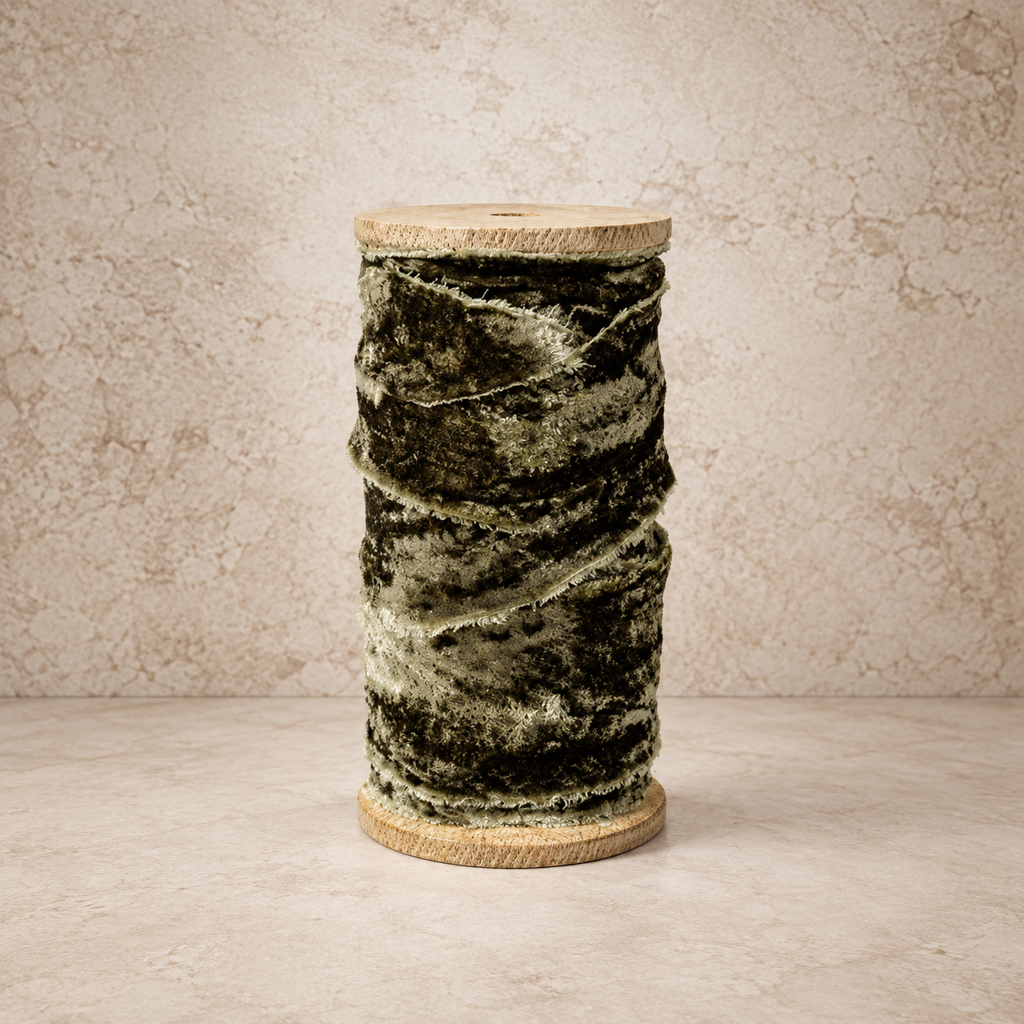 Beautiful Olive Velvet Ribbon