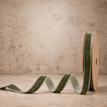 Olive Velvet Ribbon