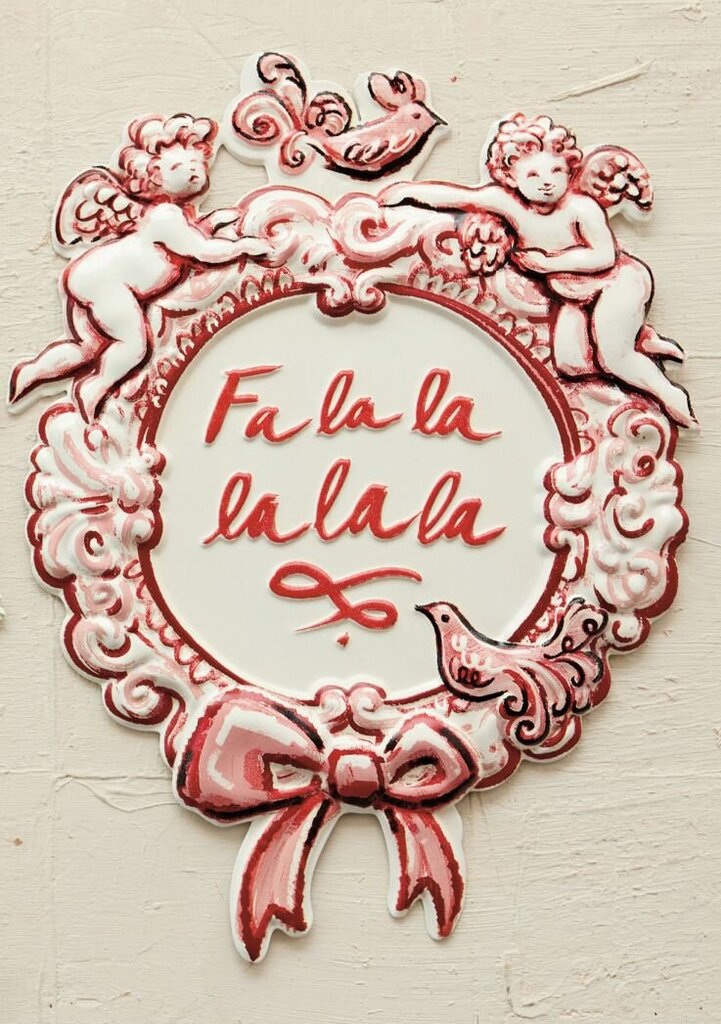 Metal "Fa La La La" Wall Decor