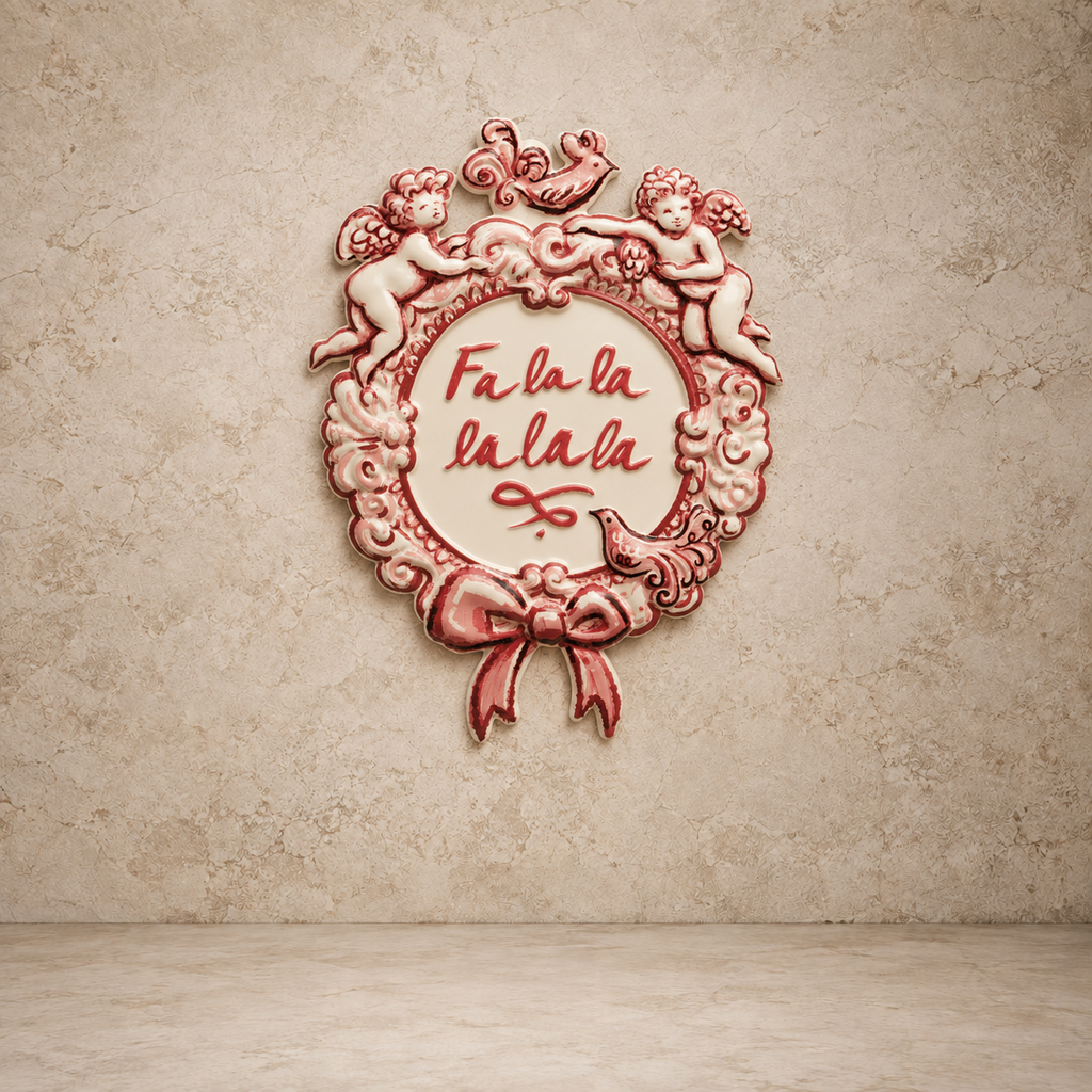 Metal "Fa La La La" Wall Decor