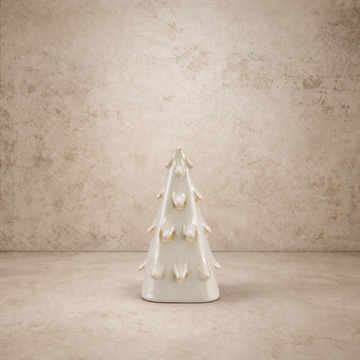 Cream Cut-Out Stoneware LED Tree