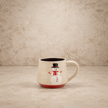 Hand Painted Embossed Icon Stoneware Mug