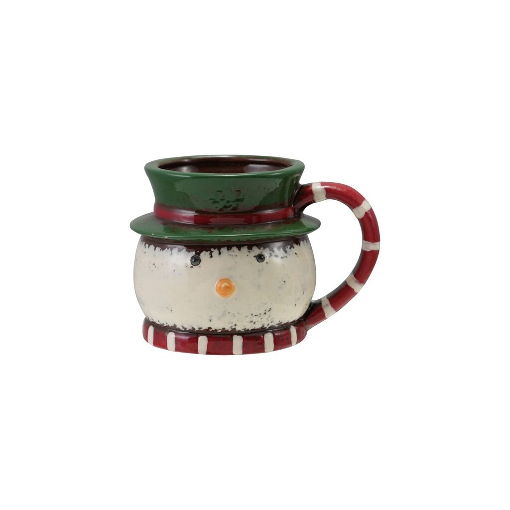 Hand Painted Ceramic Snowman Head Mug