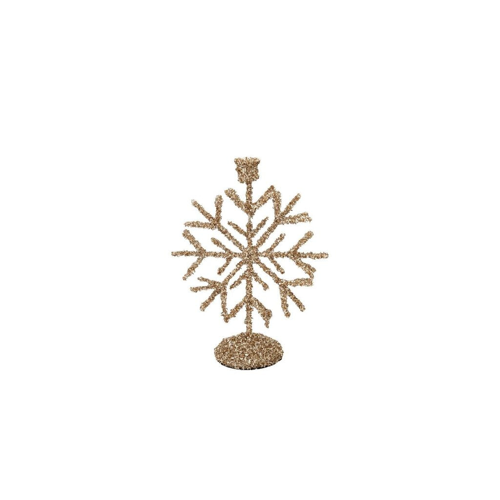 Metal Snowflake Shaped Taper Holder