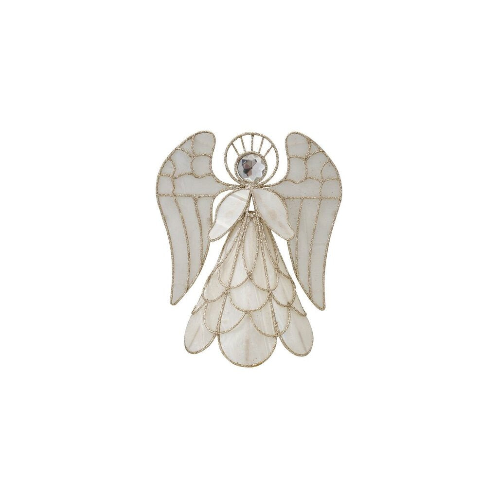 Metal + Faux Capiz Angel Tree Topper
