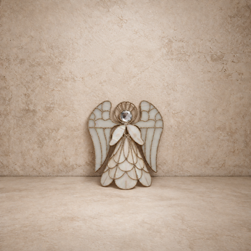 Metal + Faux Capiz Angel Tree Topper