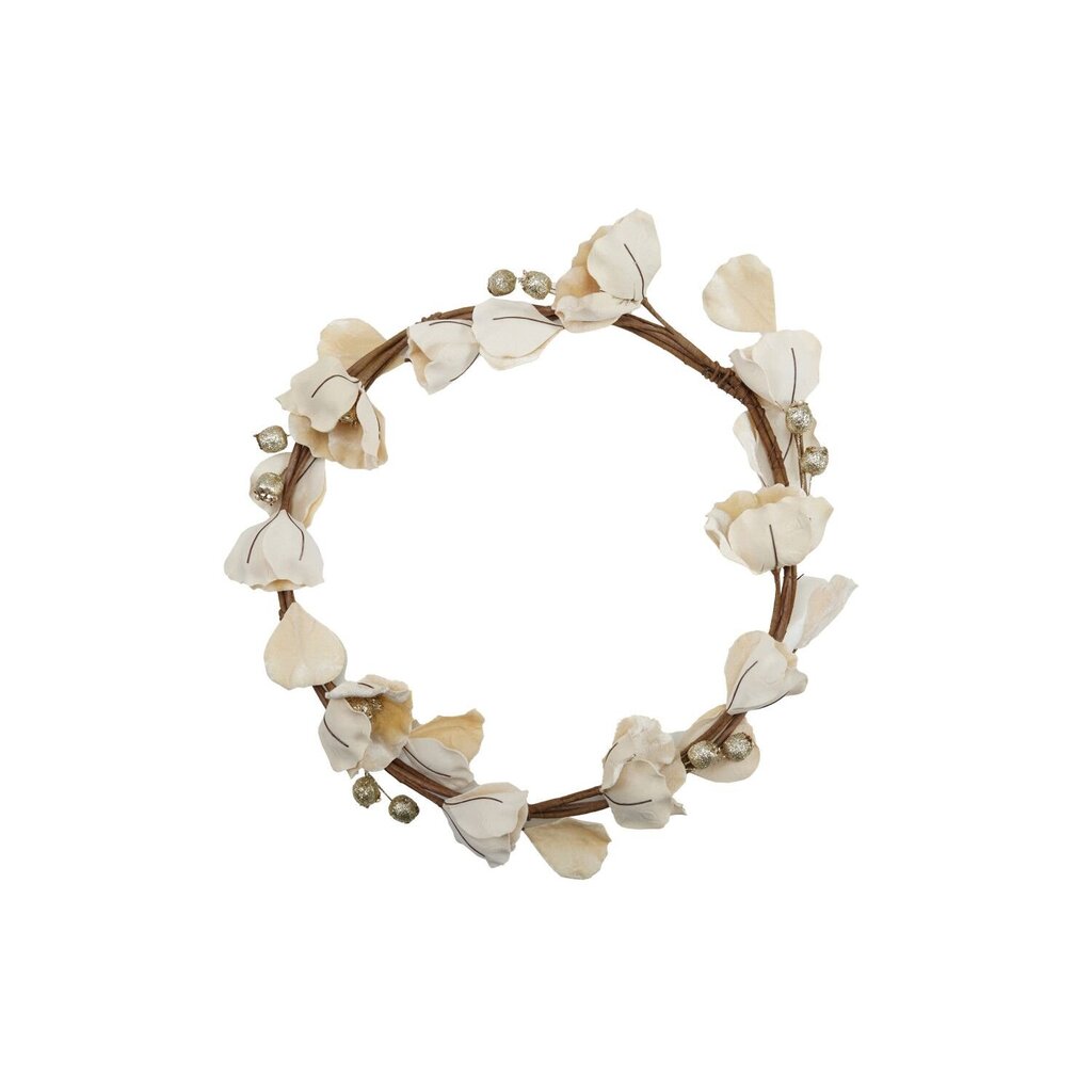 Faux Magnolia Flower Wreath