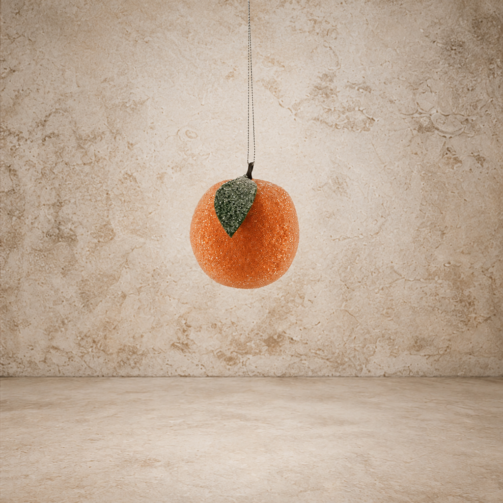 Paper Mache Orange Ornament