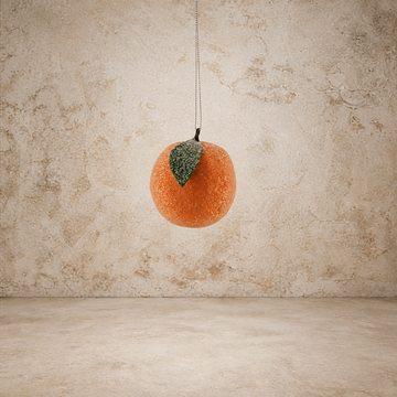 Paper Mache Orange Ornament