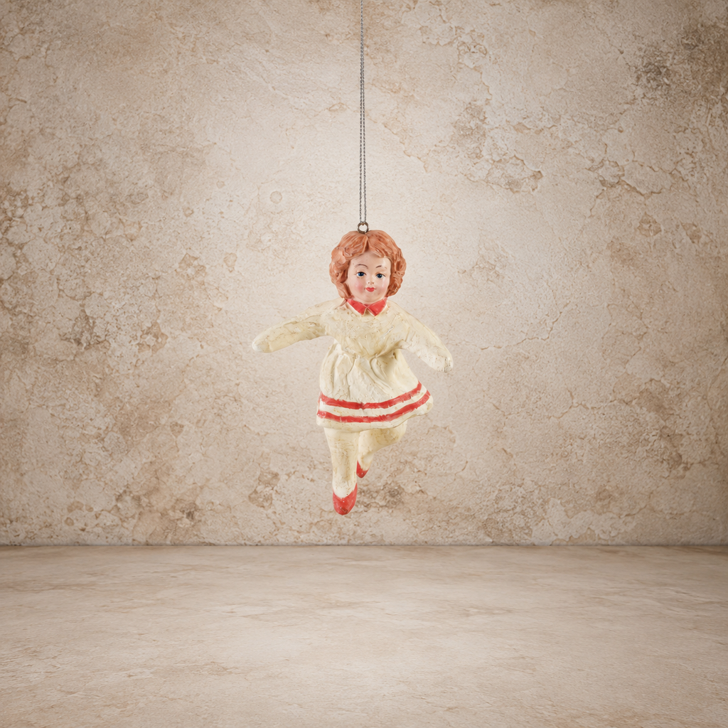 Paper Mache Girl Ornament