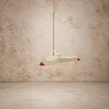 Paper Mache Flying Goose Ornament