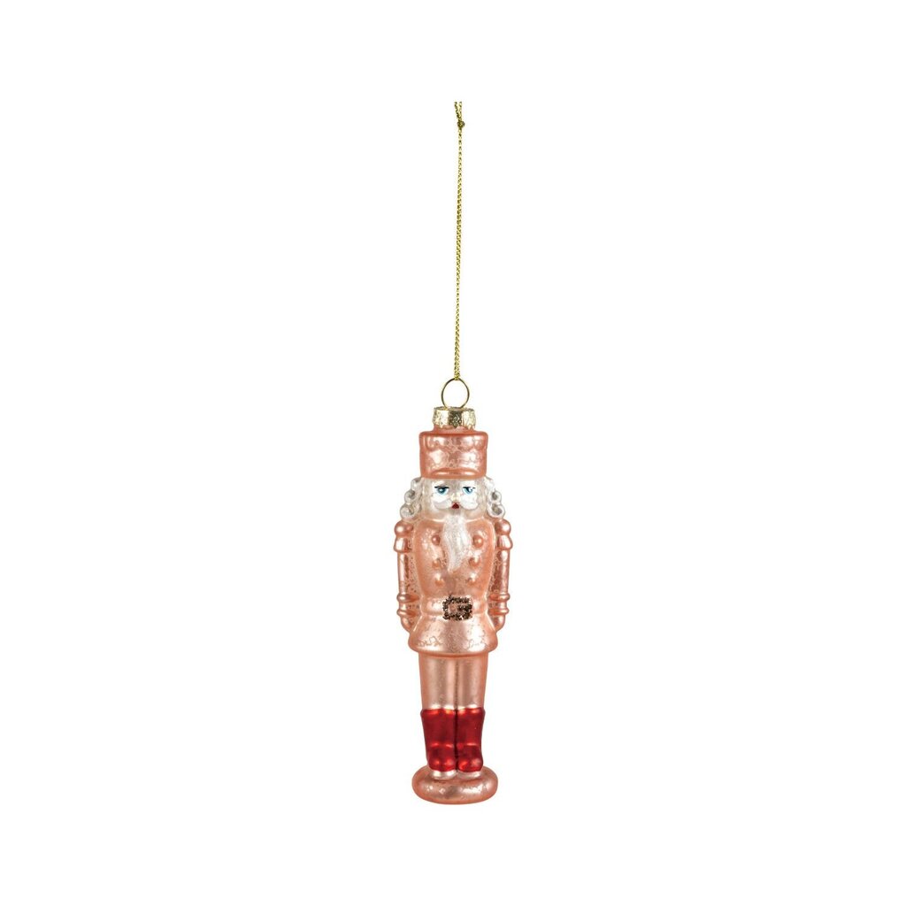Mercury Glass Nutcracker w/ Glitter Ornament
